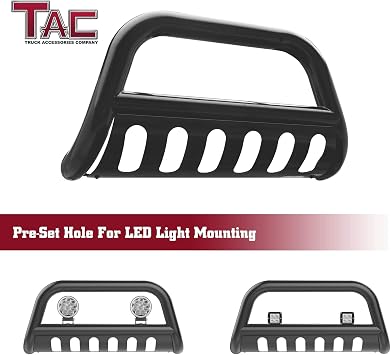 TAC Bull Bar Fit 2019-2023 Ford Ranger Truck Pickup 3 Black Front Bumper Grille Guard Brush Guard Off Road Accessories