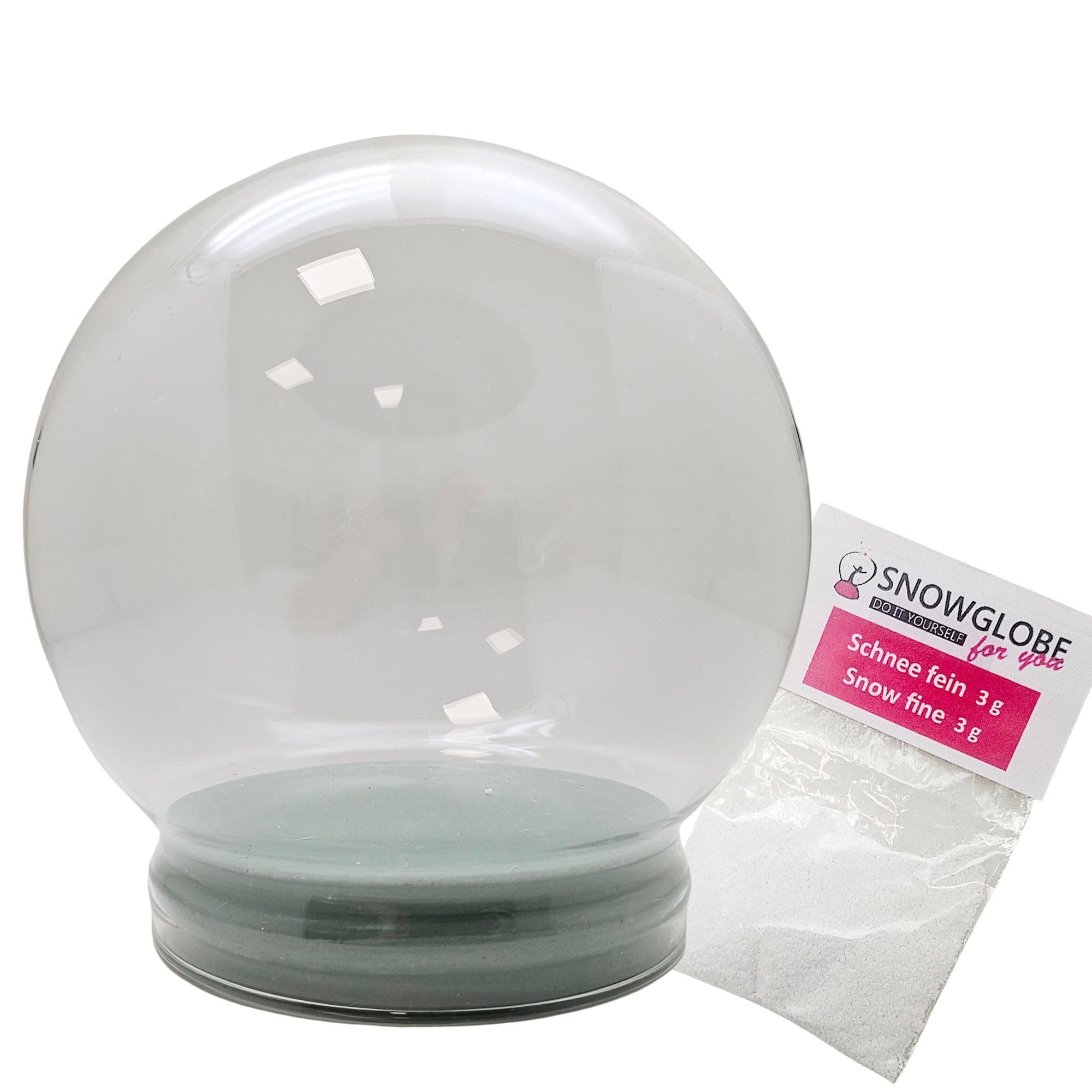 Snowglobe For You - Do It Yourself Transparent 40021 150Mm Replacement Glass/Craft Glass For Snow Globe - 150Mm Diameter