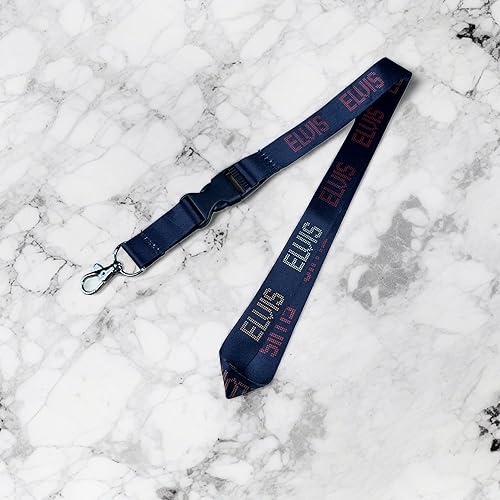 Miniatura 4 de Desert Cactus Elvis Presley - Llavero con cordón para llaves de automóvil, soporte para tarjeta de identificación desmontable con hebilla a presión