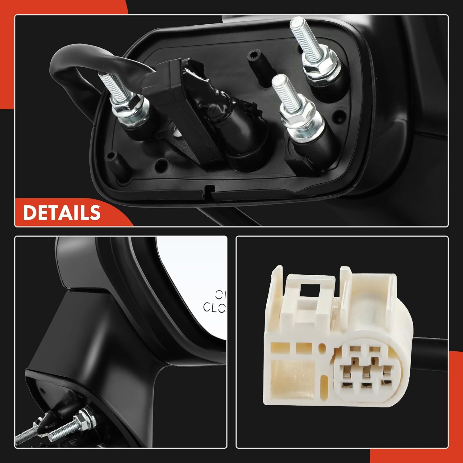 A-Premium Passenger Side Power Door Mirror - Compatible with Toyota Corolla 2020 2021 2022 - Non-Heated Manual Folding Black Outside Rear View Mirror - Replace# 8791002916PFM