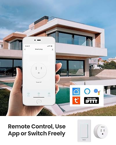 Miniatura 2 de Interruptor de enchufe inteligente, interruptor de hora de salida WiFi de 2.4G, compatible con Alexa, Google Home, Smart Life y aplicación IFTTT,