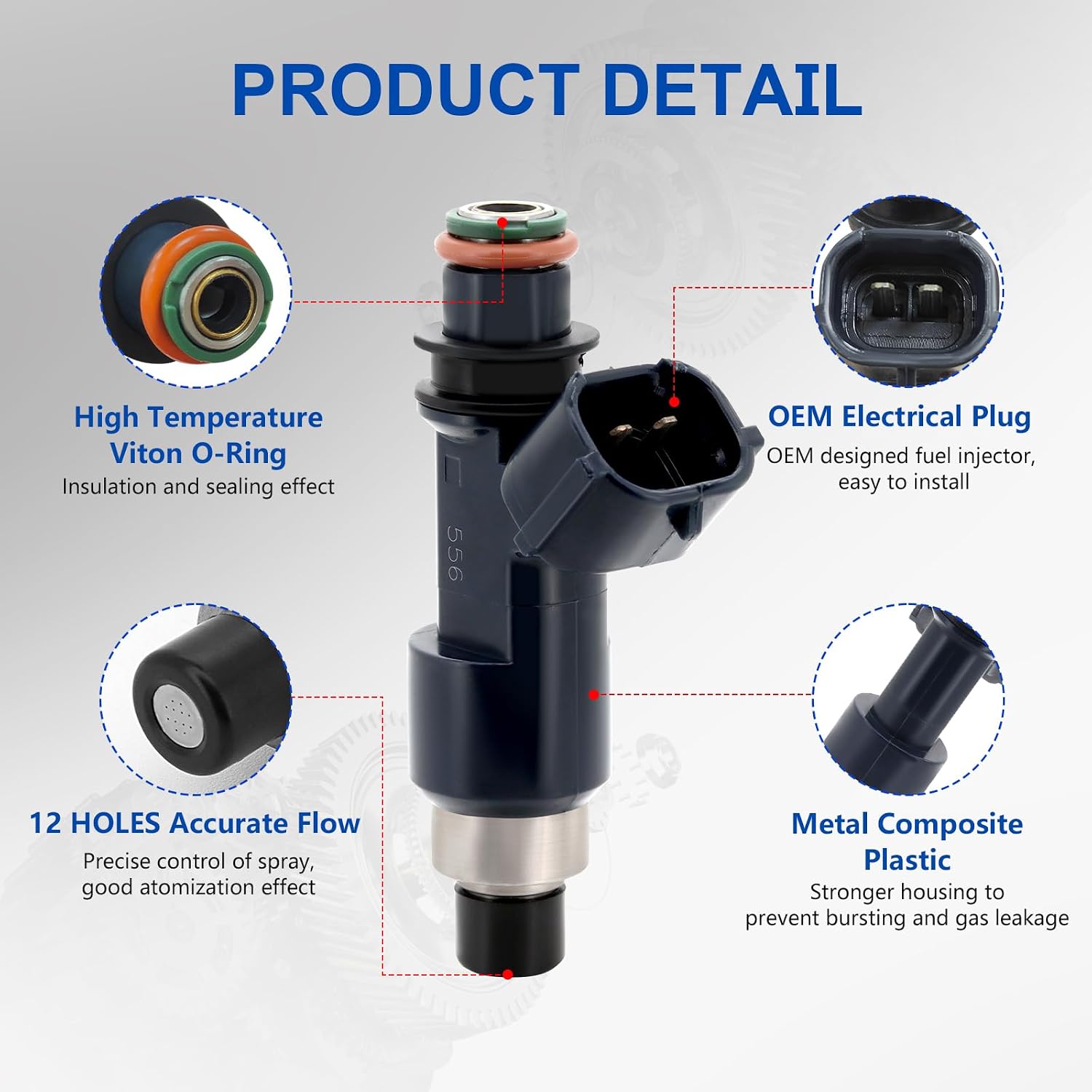 Fuel Injector 3089893 Replacement for Polaris Sportsman 500 EFI 2006-2009 and Polaris Ranger 500 EFI 2006-2013