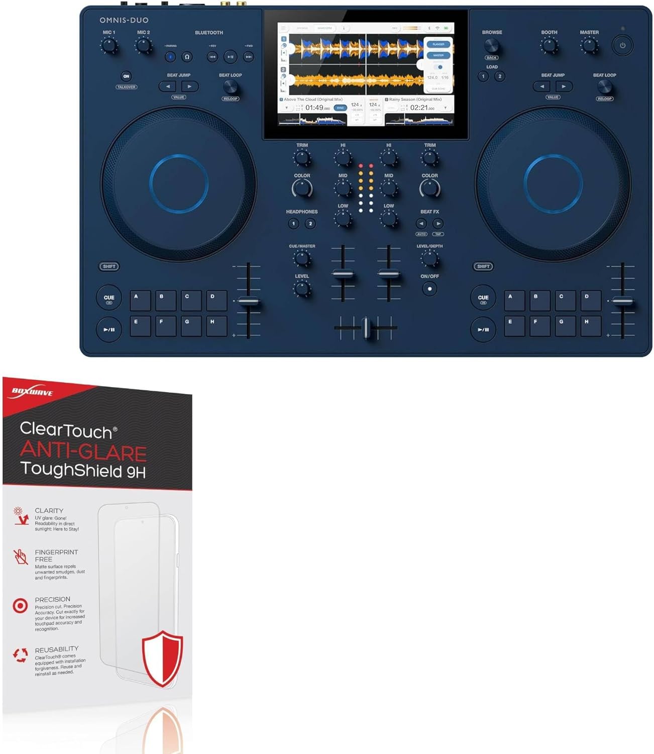 BoxWave Screen Protector Compatible with AlphaTheta Omnis Duo - ClearTouch Anti-Glare ToughShield 9H (2-Pack), Anti-Glare 9H Tough Flexible Film Screen Protector