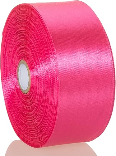 Vista 369 de Cinta de satén sólido azul real de 1 pulgada, cinta de tela artesanal de 50 yardas para envolver regalos, ramos florales, decoración de fiesta