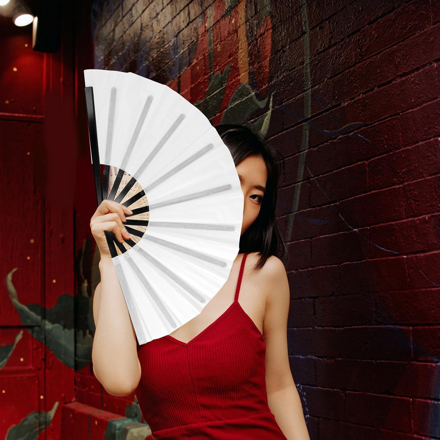 Polyester Blank 2pcs Fans 13 Sublimation Inch Folding for Women