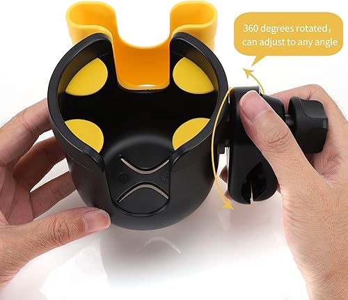 Miniatura 6 de Accmor - Portavasos para cochebicicleta con soporte para teléfono, soporte universal 2 en 1 para coche UPPAbaby, Nuna, Doona, bicicleta, silla de