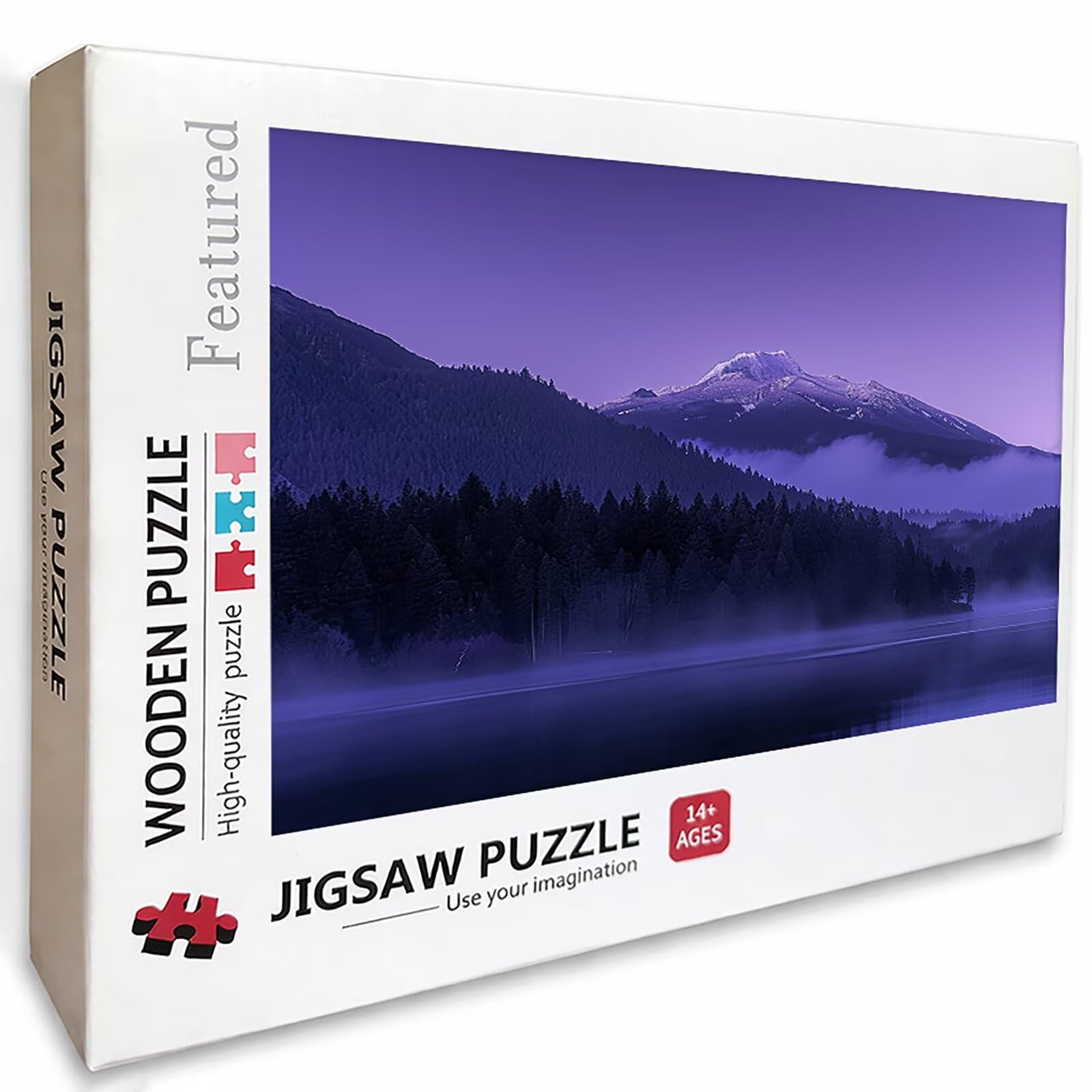 Puzzle 2000 elementów dla dorosłych, fioletowe, drewniane puzzle, 99 x 71 cm, części ściśle do siebie pasują, dla mężczyzn kobiet starszych seniorów, relaks i odstresowanie, prezenty, dekoracja