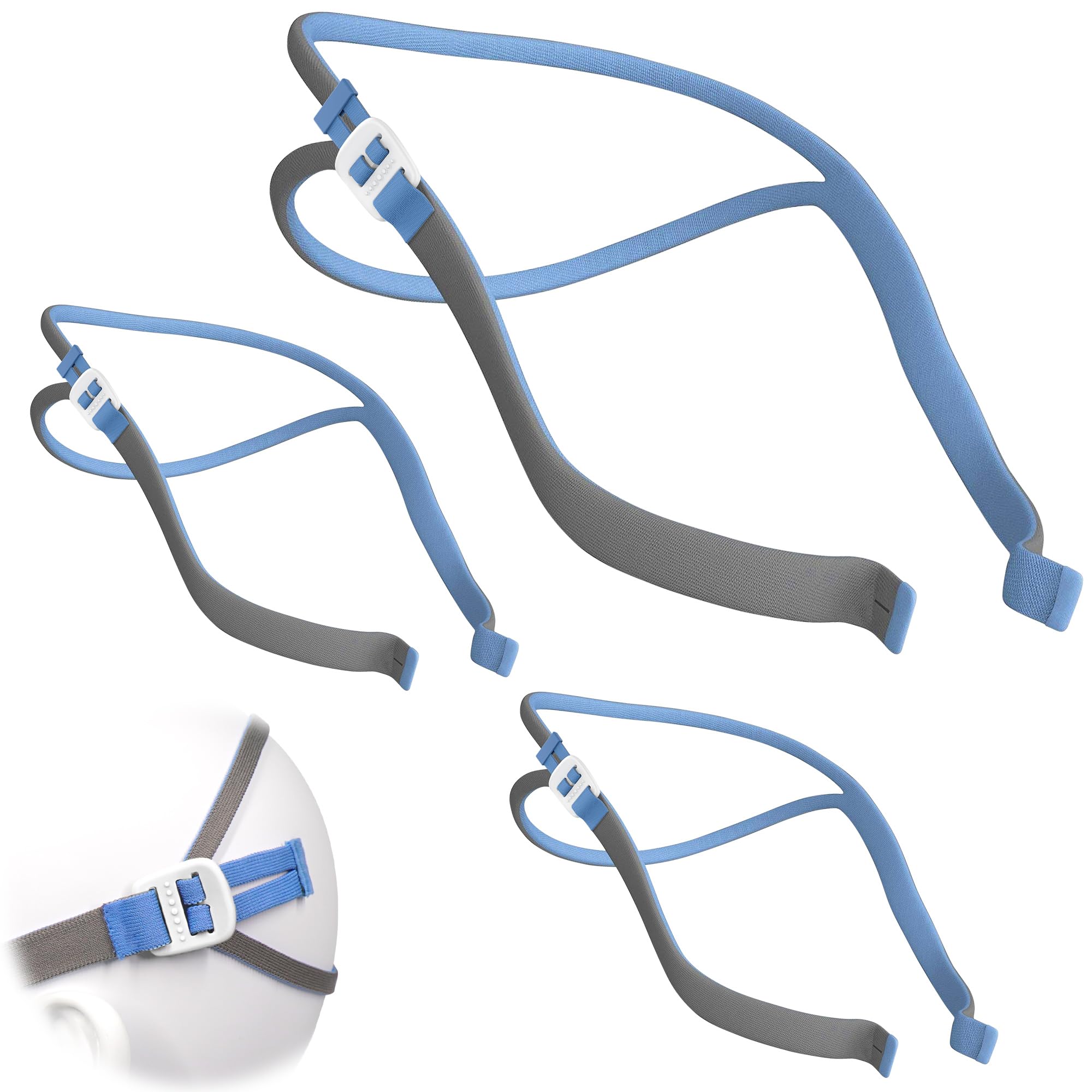 Medihealer 3 Pack Latest Version CPAP Headgear for Airfit P10 & Airfit N30- Advanced Upgraded P10 N30 Strap, Super Elastic Adjustment Straps Great-Value Supplies