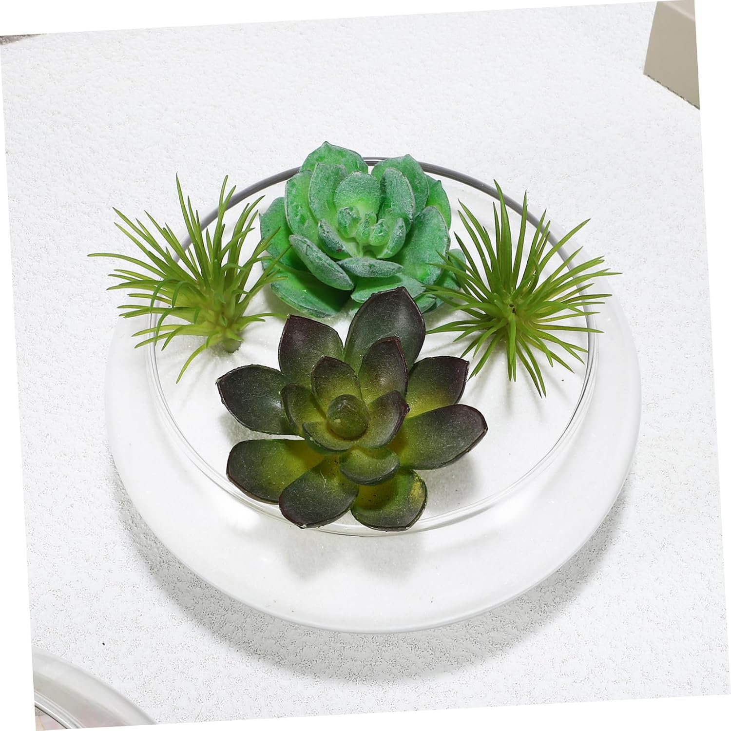 2 Pcs Transparent Glass Bowls for Water Lilies and Fish Round Shallow Fish Bowls Terrarium Hydroponic Plant Containers Table Centerpiece Decorations for Home and Office