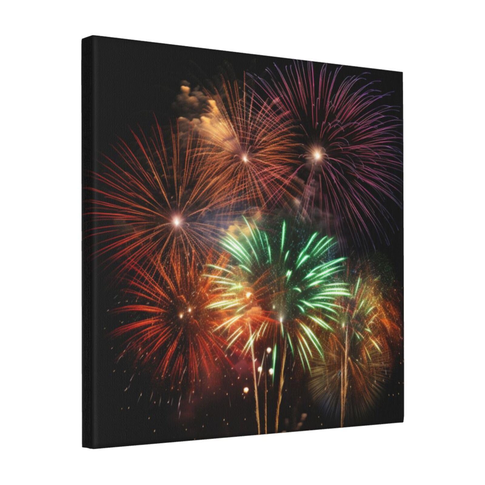 FodPand Splendid fireworks Canvas Wall Art for Living Room Wall Decor 16"x16" Modern Artwork Painting Pictures Hanging Canvas Prints Aesthetic Wall Art for Bedroom Bathroom Office Wallart Decor
