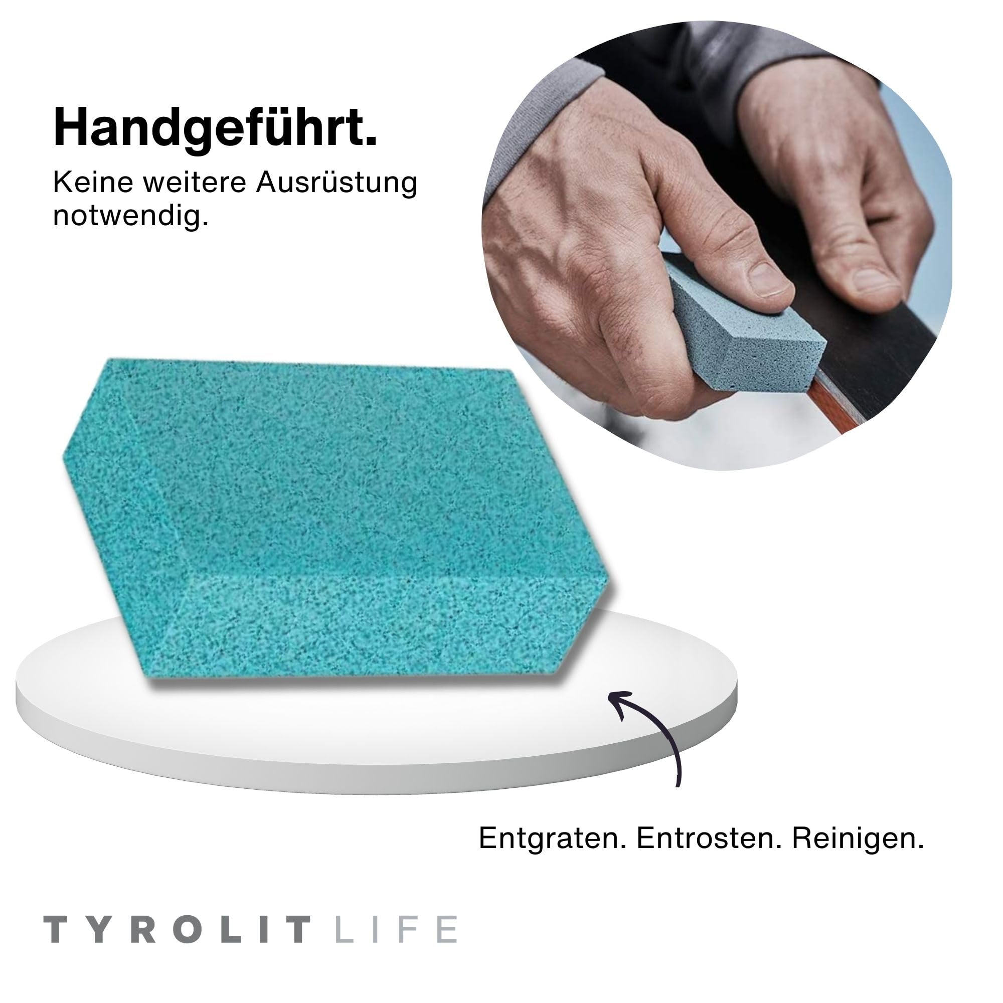 Tyrolit Life universelles Kantengummi für leistungsstarke Snow Board und Skikanten - Hochwertiger Schleifgummi zum Entrosten, Entgraten und Reinigen - Kanten Tuning für Wintersportgeräte
