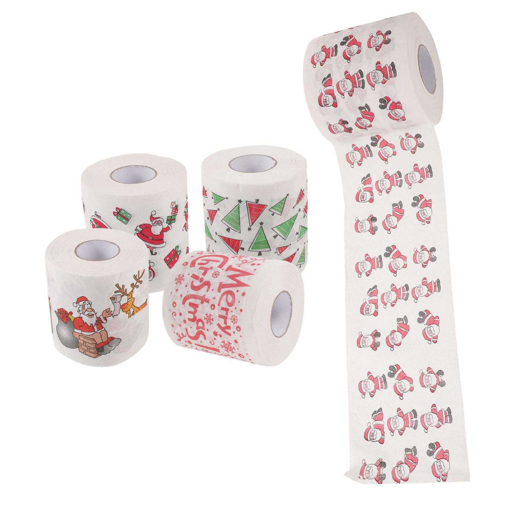 PLAFOPE Lot De 5 Serviettes Jetables en Papier Motif Noël, Absorption Supérieure, Texture Douce, Jetables pour Décoration Et Usage Festif, Fourniture De Table Noël, Usage Repas Et Fête Familiale