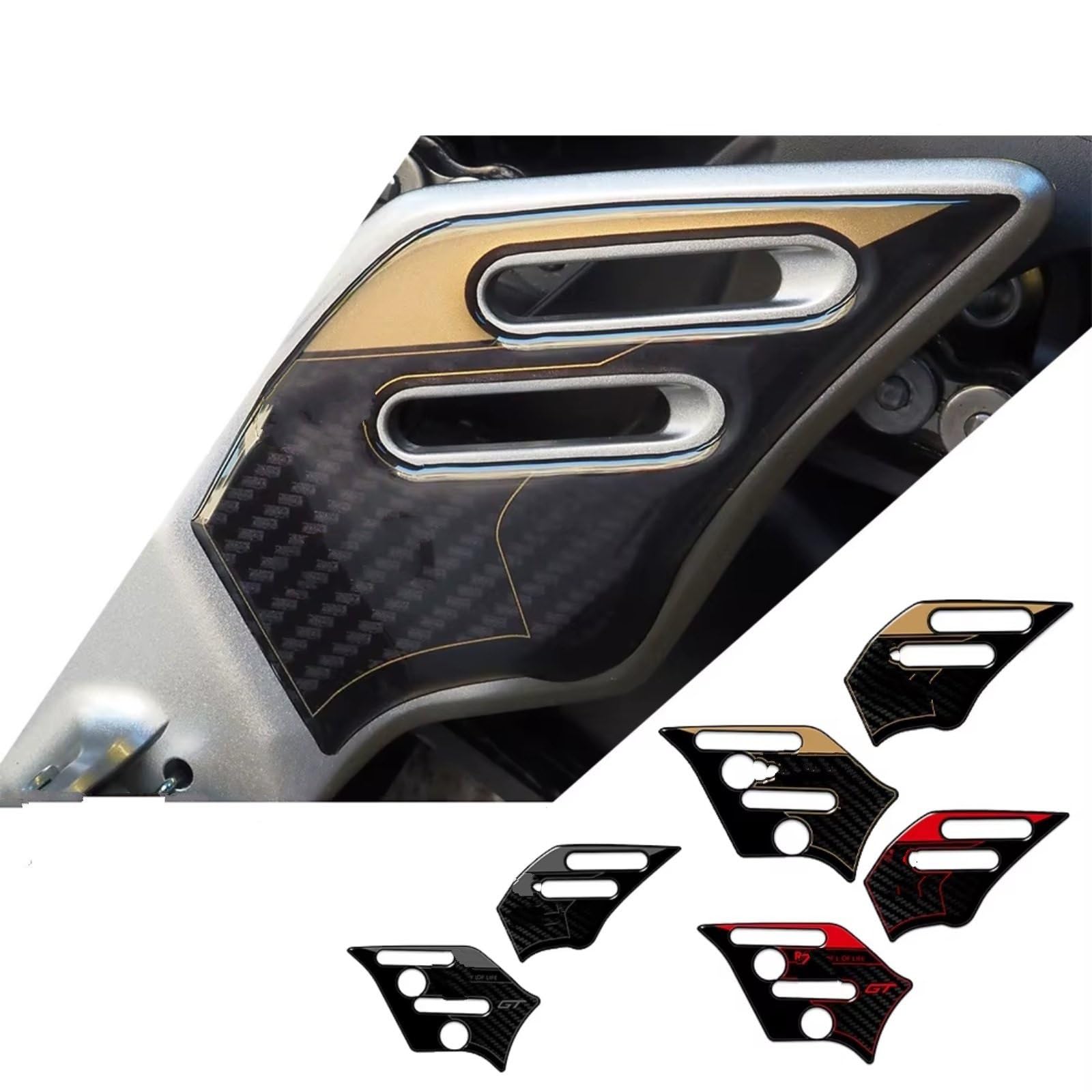 Compatibile Con Yamaha Per Tracer Per 9GT 2021-2025 Matte 3D Gel Moto Poggiapiedi Protector Kit Adesivo Impermeabile Parti Durevoli Antiscivolo Serbatoio(C)