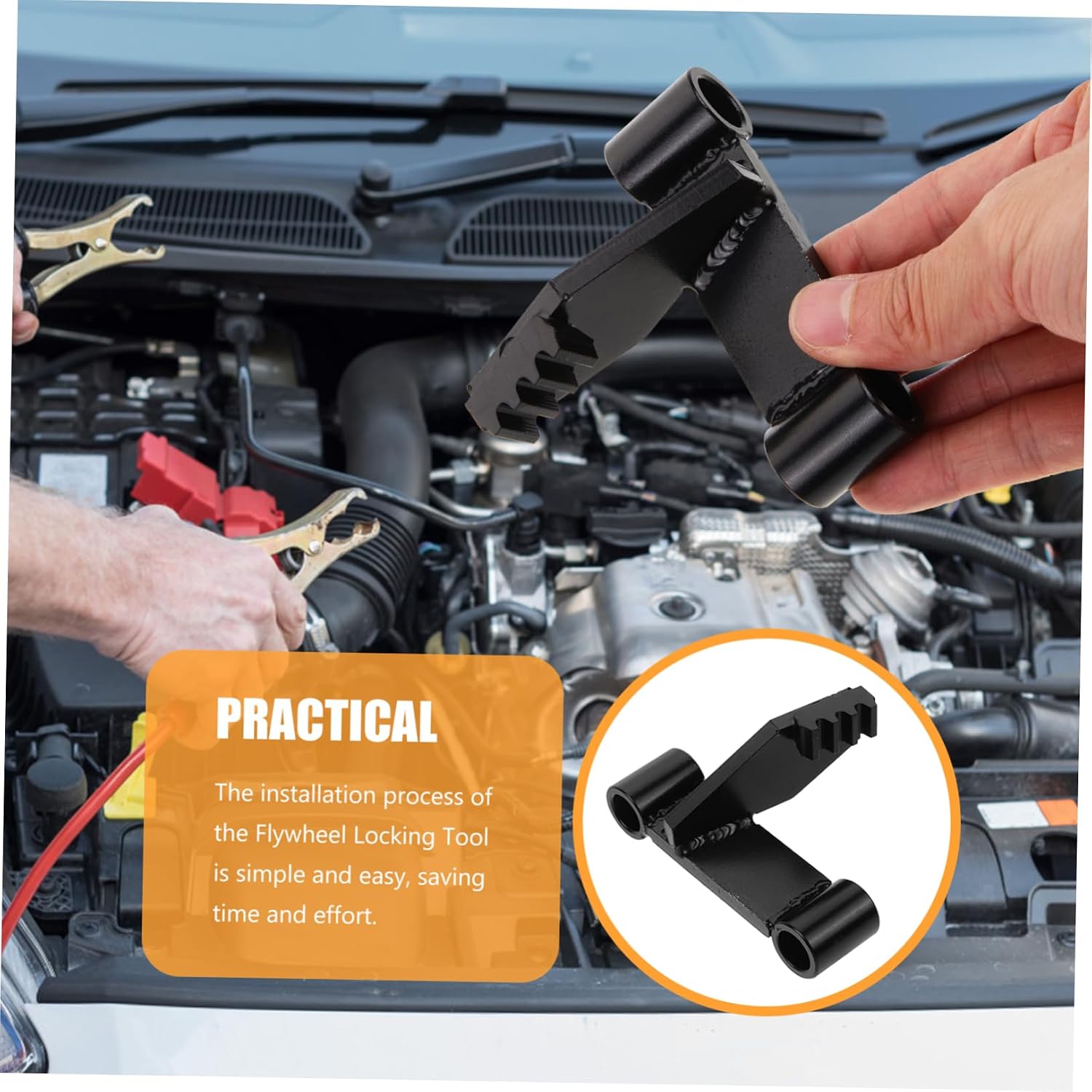 Engine Flexplate Holder Tool Sturdy Flywheel Locking Holder for Safe Usage Construction Compact Design for