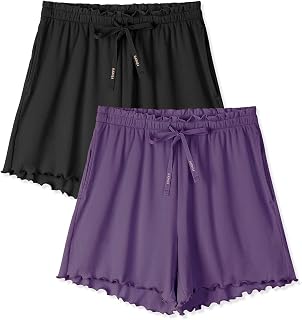 Pajama Shorts for Women 2 Pack Sleep Shorts for Women Lounge Shorts Women Sleep Shorts S~XL