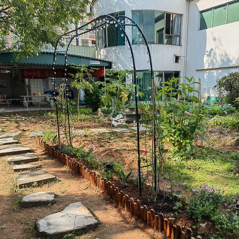 Arco da giardino in metallo per supporto per piante rampicanti, pergola a traliccio durevole per decorazione esterna del cortile e crescita delle piante