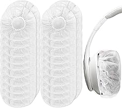 200 Pieces Disposable Headphone Cover, White, Elastic and Stretchable, Hygienic Protection for Helmets (8-13 cm), Ideal for Home, Sports and Office