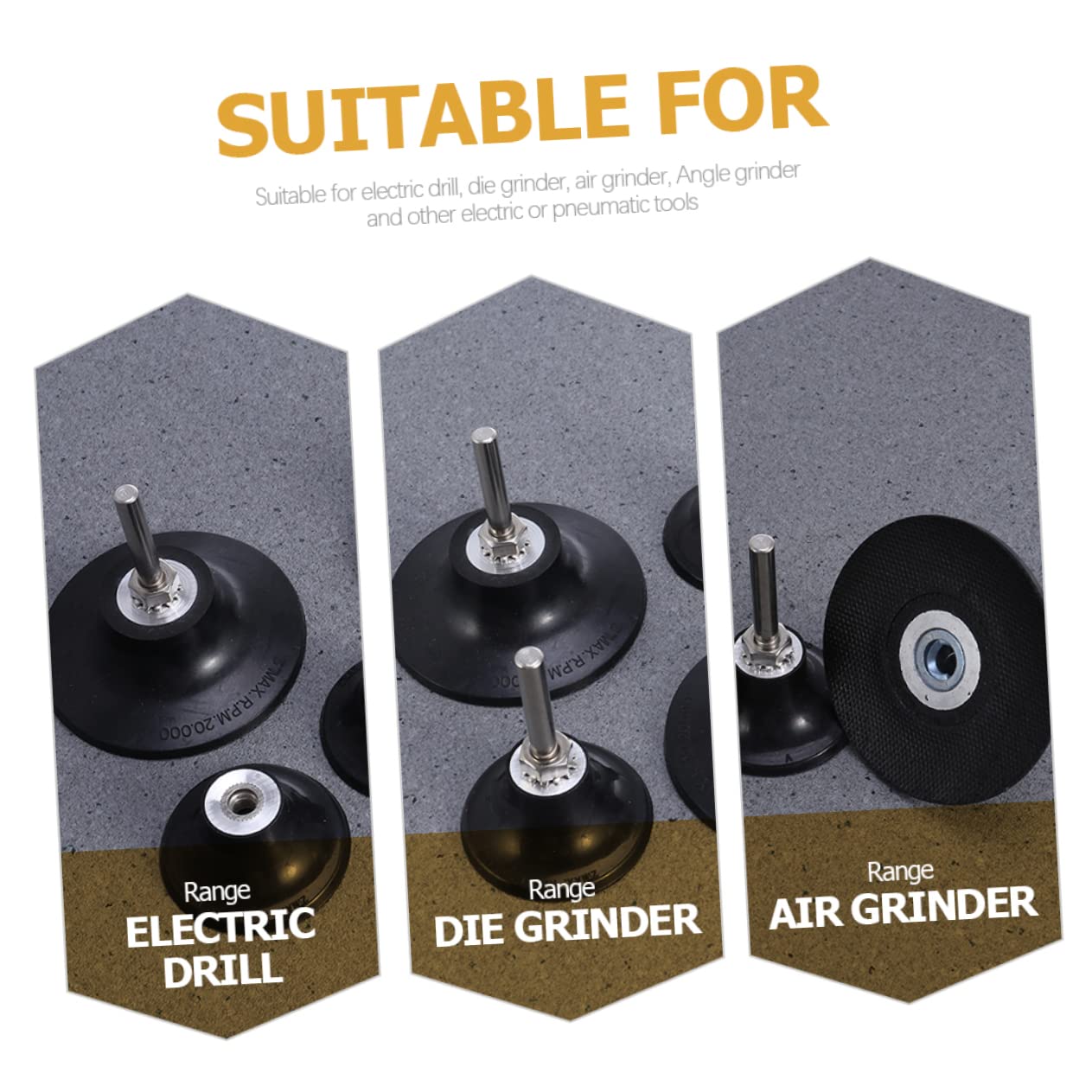 Ciieeo 4pcs Sanding Disc Holder Adapter for Power Drill Compact Tool for Sanding Disc Attachment Compatible Drills and Tools