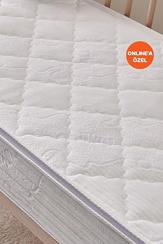 Yataş Mini Milky Comfy Yıkanabilir Pedli Dht Yaylı Bebek Yatağı, 70x180 cm