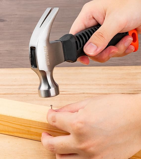 Mini Hammer Set, 8oz Lightweight Tool for Hanging Wall Decor, Hardware Kit, 8 Piece