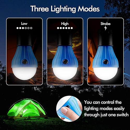 Miniatura 17 de Lámpara LED portátil para tienda de campaña, luces de emergencia con gancho, linterna de bombilla de huracán, equipo para camping, senderismo