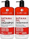 Batana Oil Shampoo and Conditioner Set - Thickening Hair Products for Women and Men - For Strengthening and Volumizing Fine and Thinning Hair - Sulfate Free with Biotin and Keratin for a Fuller Look