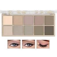 Vista 13 de Paleta de sombras de ojos ahumadas negras – brillo plateado, gris, oro, marrón – 9 colores – Acabado brillante y mate – Larga duración, resistente