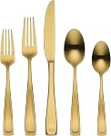 Oneida 899228 Moda Gold Satin 20-Piece Flatware Set, Service for 4