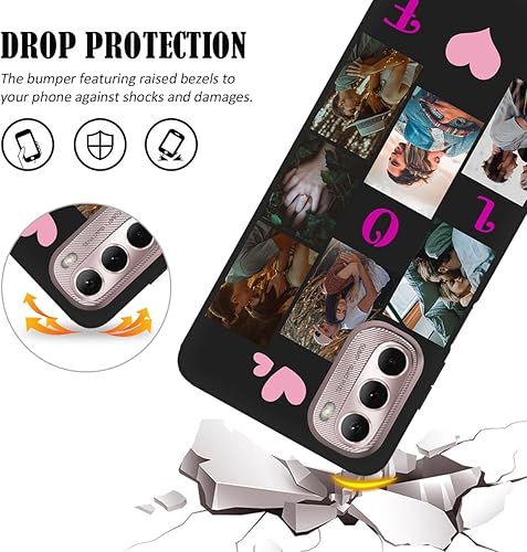 Vista 191 de Funda personalizada para Motorola Moto G Stylus 2021 con nombre de foto, texto y foto, GStylus personalizado -21 funda suave y fina (negro) de 6.8