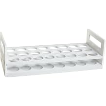 SP Bel-Art Scintillation Vial Rack for 25-30mm Vials, 24 Places, Durable Test Tube Rack Made of Corrosion-Resistant Polypropylene, Autoclavable Lab Tube Holder for Safe Sample Preparation, White Made in USA