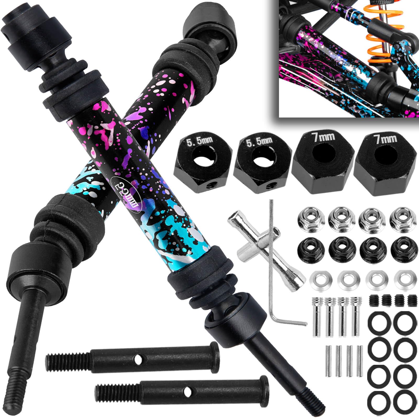 BRCatWPark Drive Shaft Axles Upgrades Part for 1/10 Rustler 2WD VXL Stampede 2WD VXL,Colour