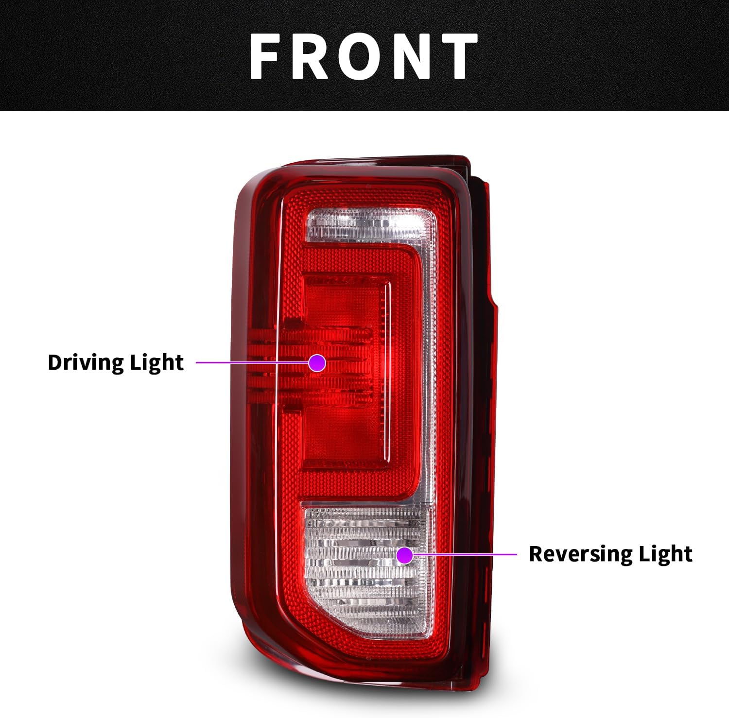 Driver Side Tail Light Compatible with Ford Bronco 2021-2025 OE Factory Style Halogen Model（No Bulb）