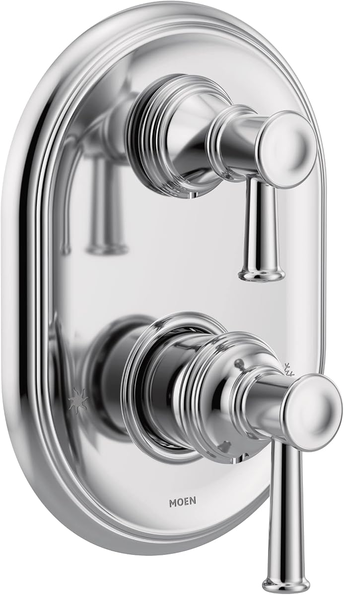 Moen UT3322 Belfield M-CORE 3-Series - Grifo de ducha con 2 asas y válvula de transferencia integrada, requiere válvula, cromado