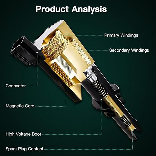 Miniatura 6 de SCITOO Juego de bobinas de encendido de 4 piezas compatibles con Pontiac Vibe GT para Toyota Celica GTSpara Corolla XRSMatrix XRS 2000-2006