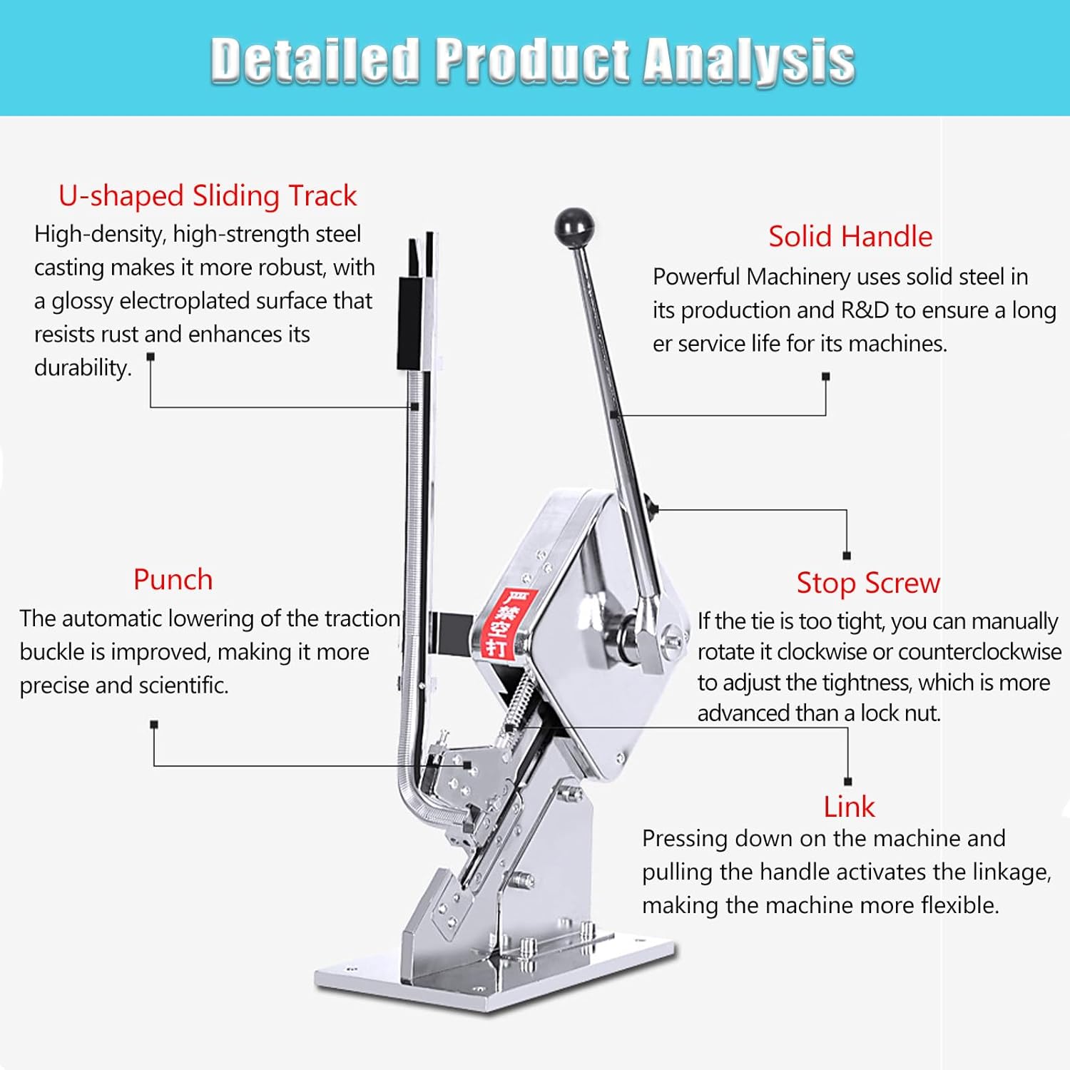 Commercial U-Shaped Sausage Clamps, Manual Binding Machine, 4000 U-Shaped Clamps, Stainless Steel. Suitable for Food Factories, Coffee Shops, and Bakeries.