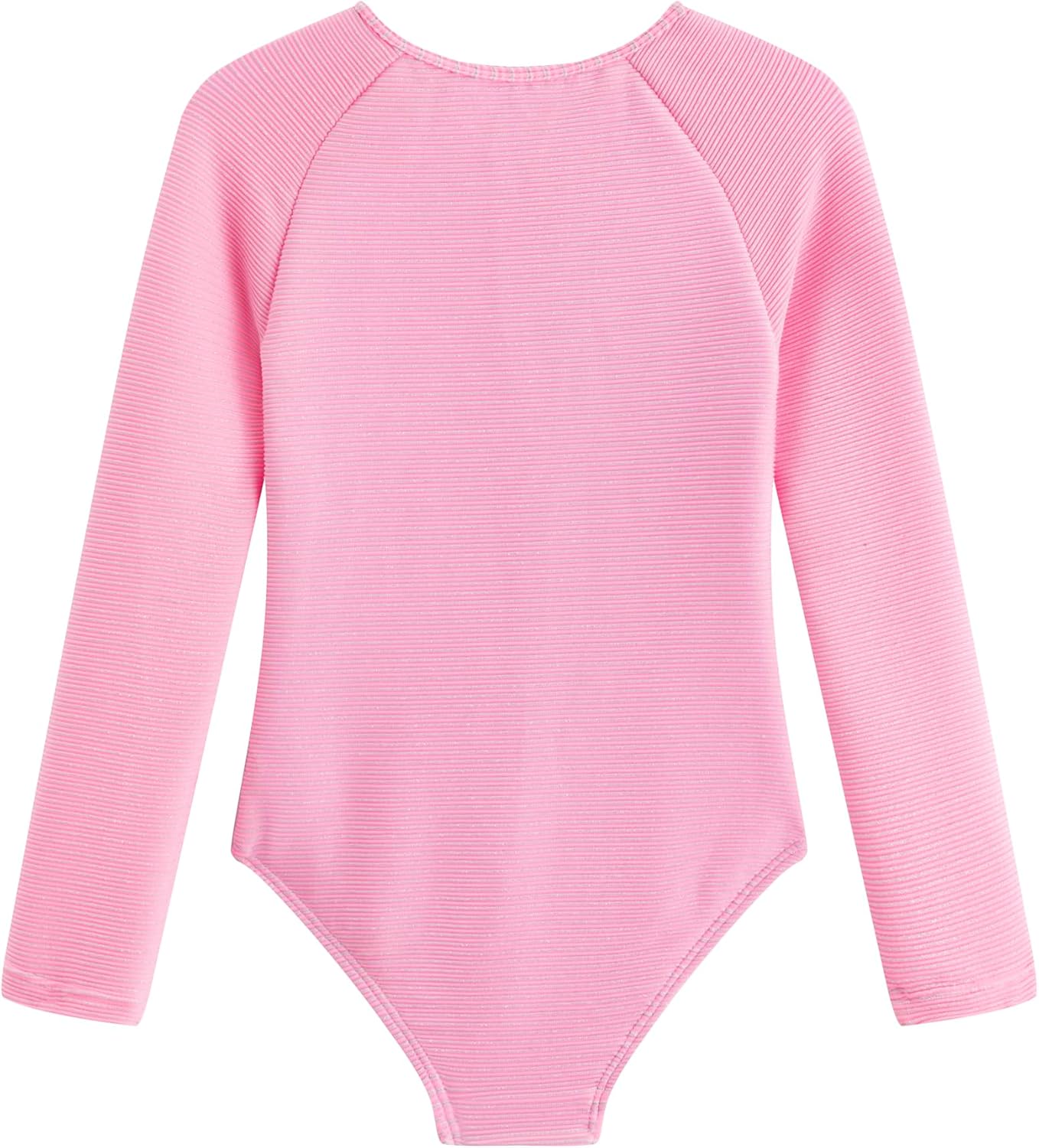 LIZENS Girls' Long Sleeve Swimwear Kids Bathing Suit with Silver Strip Beach one-Piece swimuit - Image 3