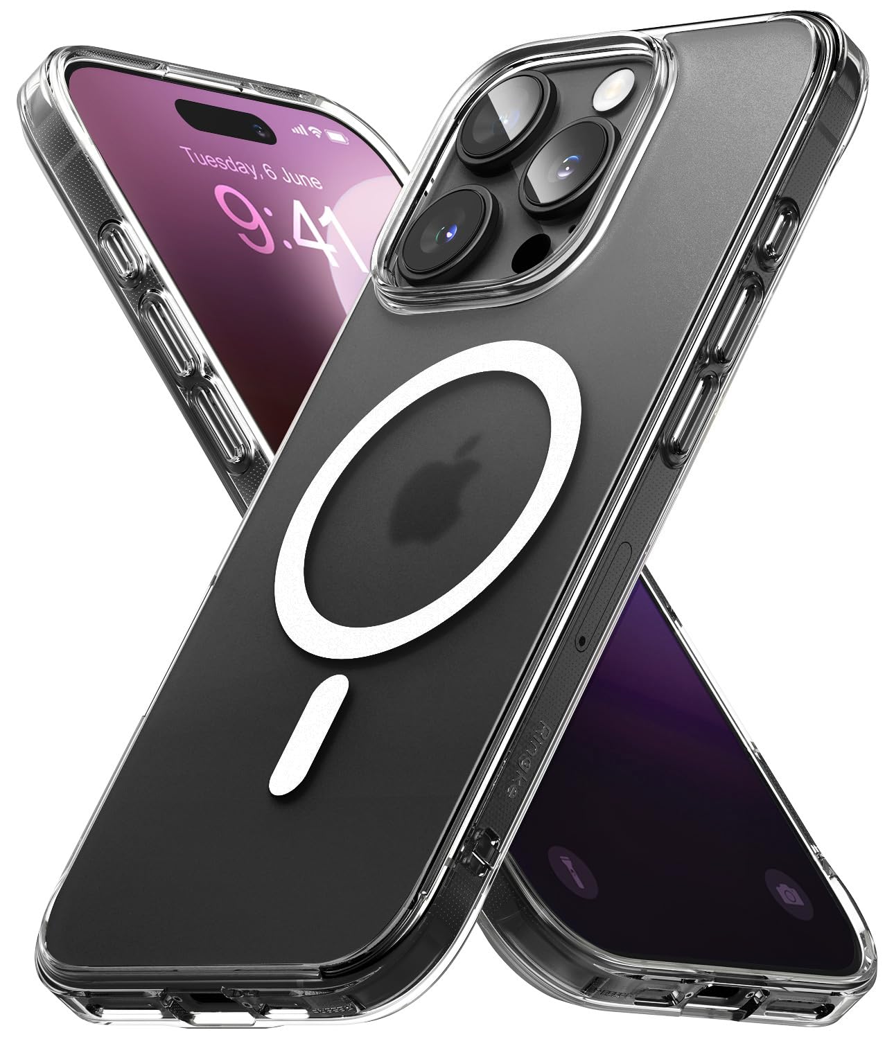 Coque compatible iPhone 16 Pro Ringke finition mate et anneau intégré - 8