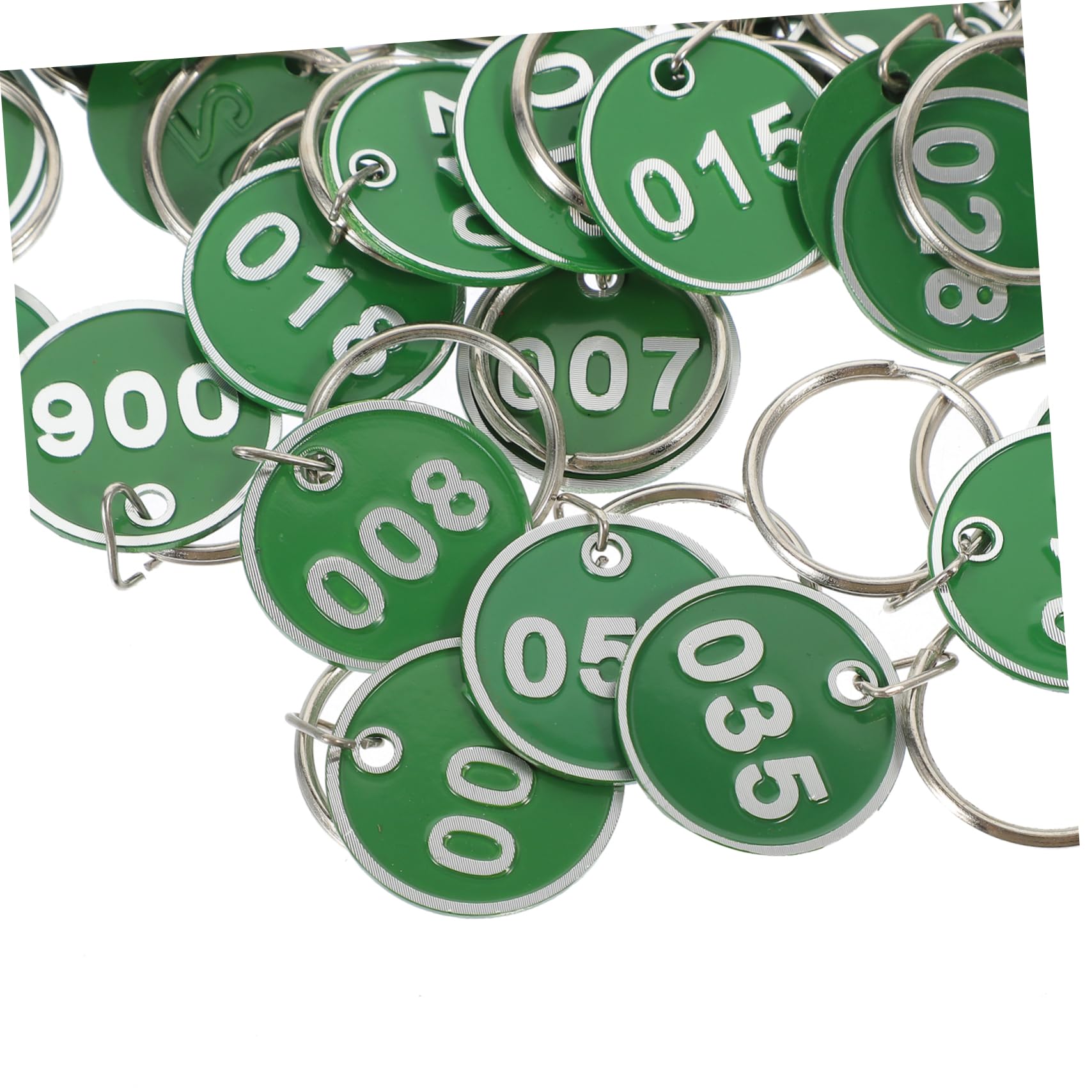Etichette Numerate per Chiavi e Carte in Lega di Alluminio Verdi