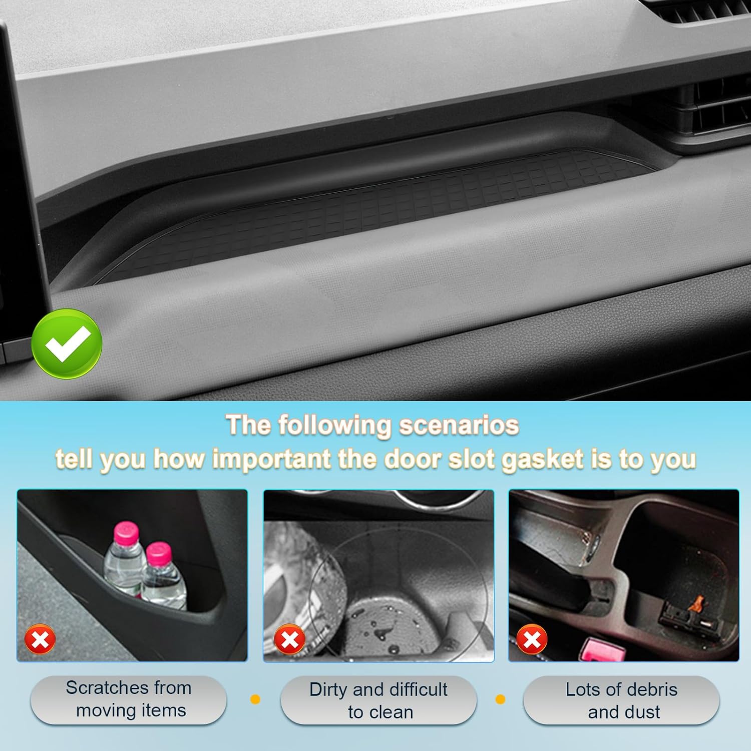 BIXUAN (13PCS) 2026 RAV4 Door Slot Mats Cup Holder Inserts for 2026 Toyota RAV4 (All Trims) Accessories,2026 RAV4 Gate Slot Pads Center Console Liners, Non-Slip Anti-Dust Rubber Mats Set -Black