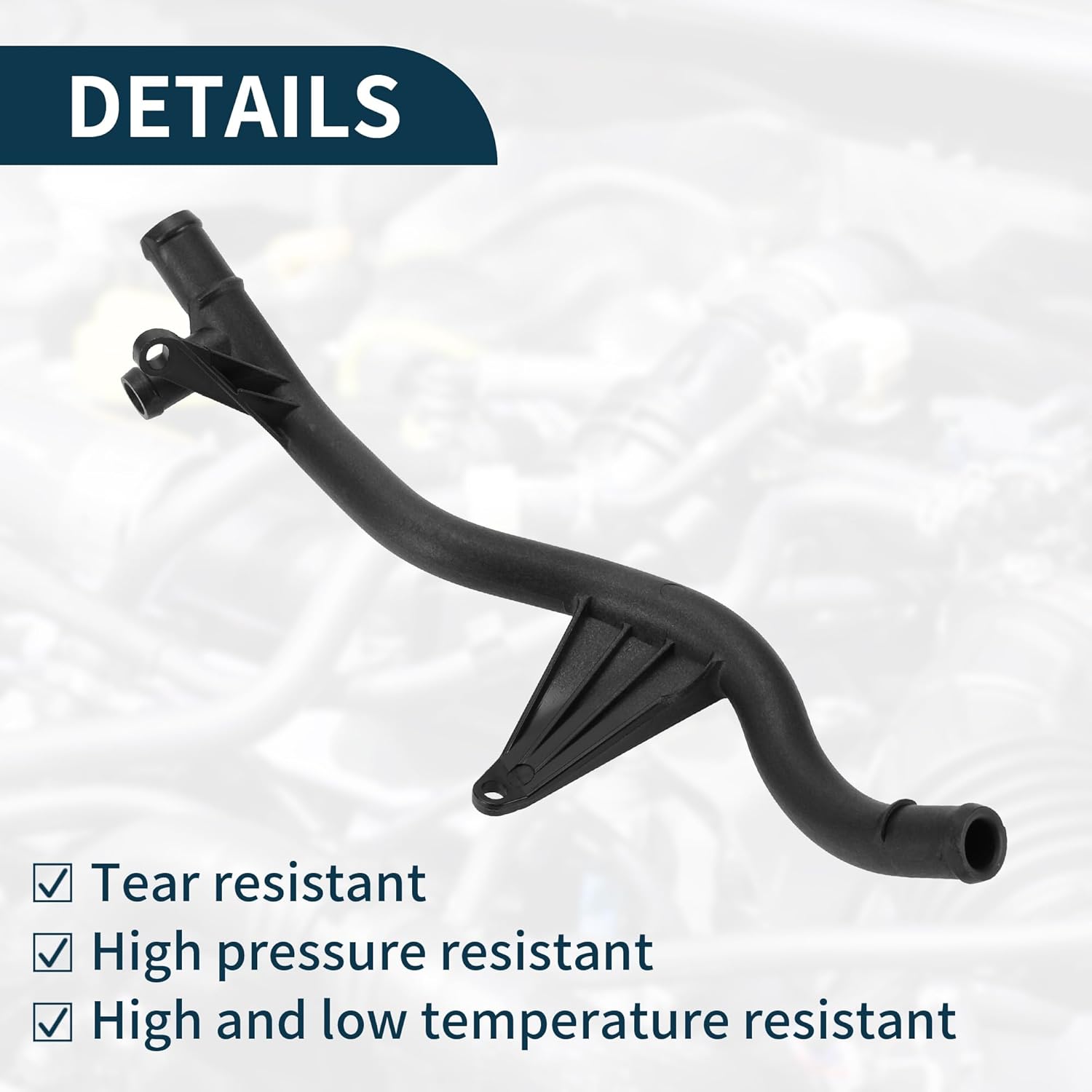 Engine Cooling Water Line for Audi A3 Quattro 2015-2020 Good Sealing No.5Q0121070BR/5Q0121070AB Right Radiator Coolant Hose Black 1 Pcs
