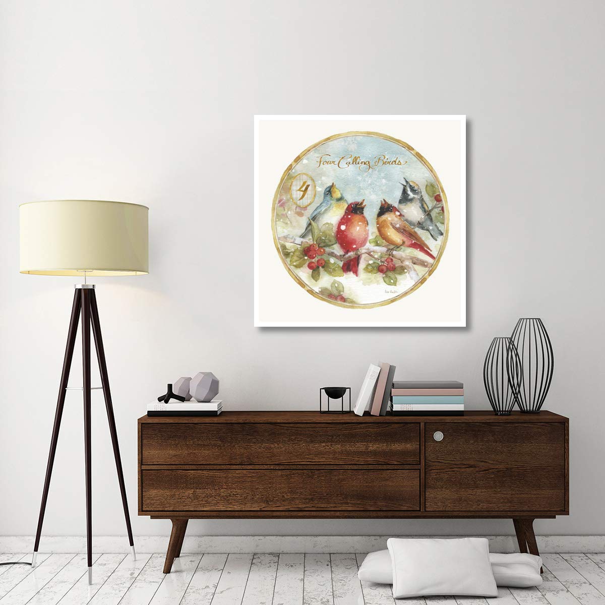 12 jours de Noël IV rond - Art papier - 106,7 x 106,7 cm