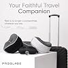 Proglobe Travel Pillow, Memory Foam Neck Pillow Set, Orthopedic Pillow, Travel Essentials for Flying, Kit with 3D Contoured Sleep Mask, Earplugs and Luxury Mesh Bag (Grey)