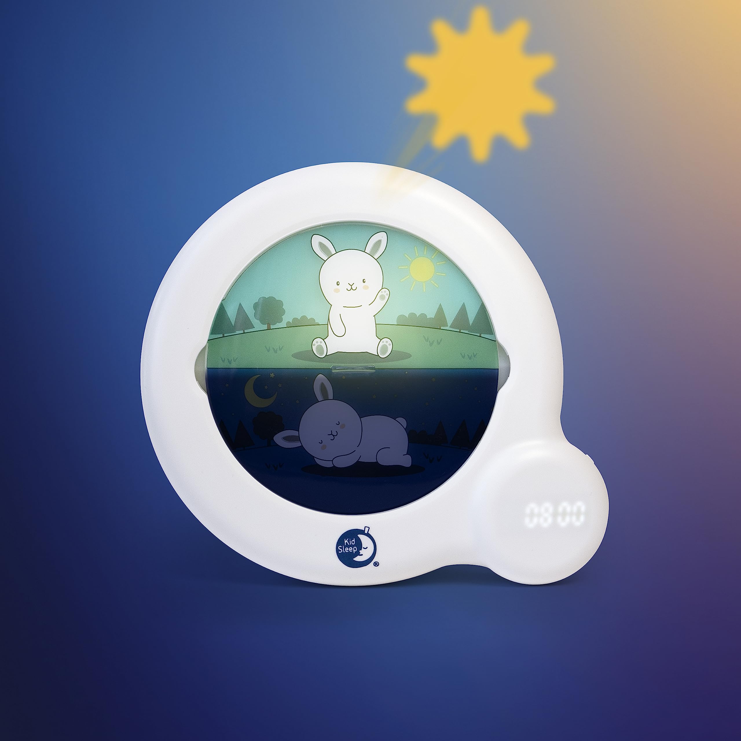 Pabobo – Indicador de Despertador Kid'Sleep Essential, para Dormir más Tiempo y tapprivilegiar el Tiempo. Luz Nocturna educativa. Programación fácil, Bloqueo de los Padres. Modo Silencio o Alarma de
