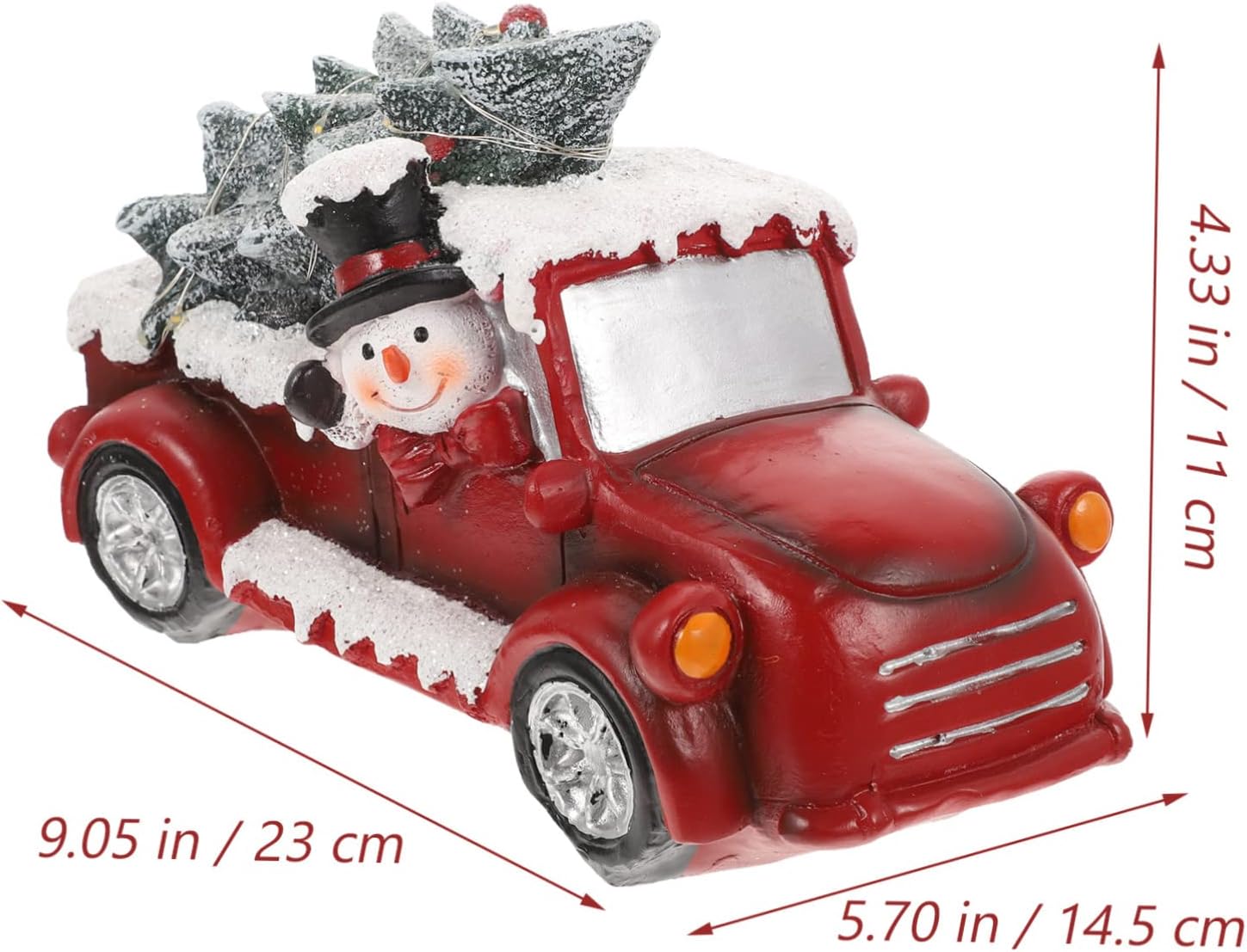 PRETYZOOM Truck Model with Led Lights Creative Xmas Ornament for Holiday Decoration for Parties and Home Decor for