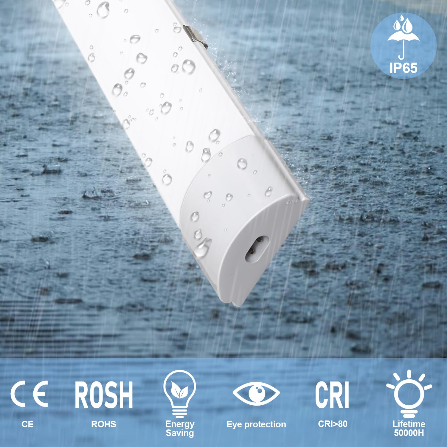 4 Pezzi Lampada LED Stagna 120 cm 36W 3060LM, Plafoniera IP65 Impermeabile, Collegabile, Luce Neutra 4000K, Lampada per Garage Cantina Officina Bagno Ufficio Ambiente Umido