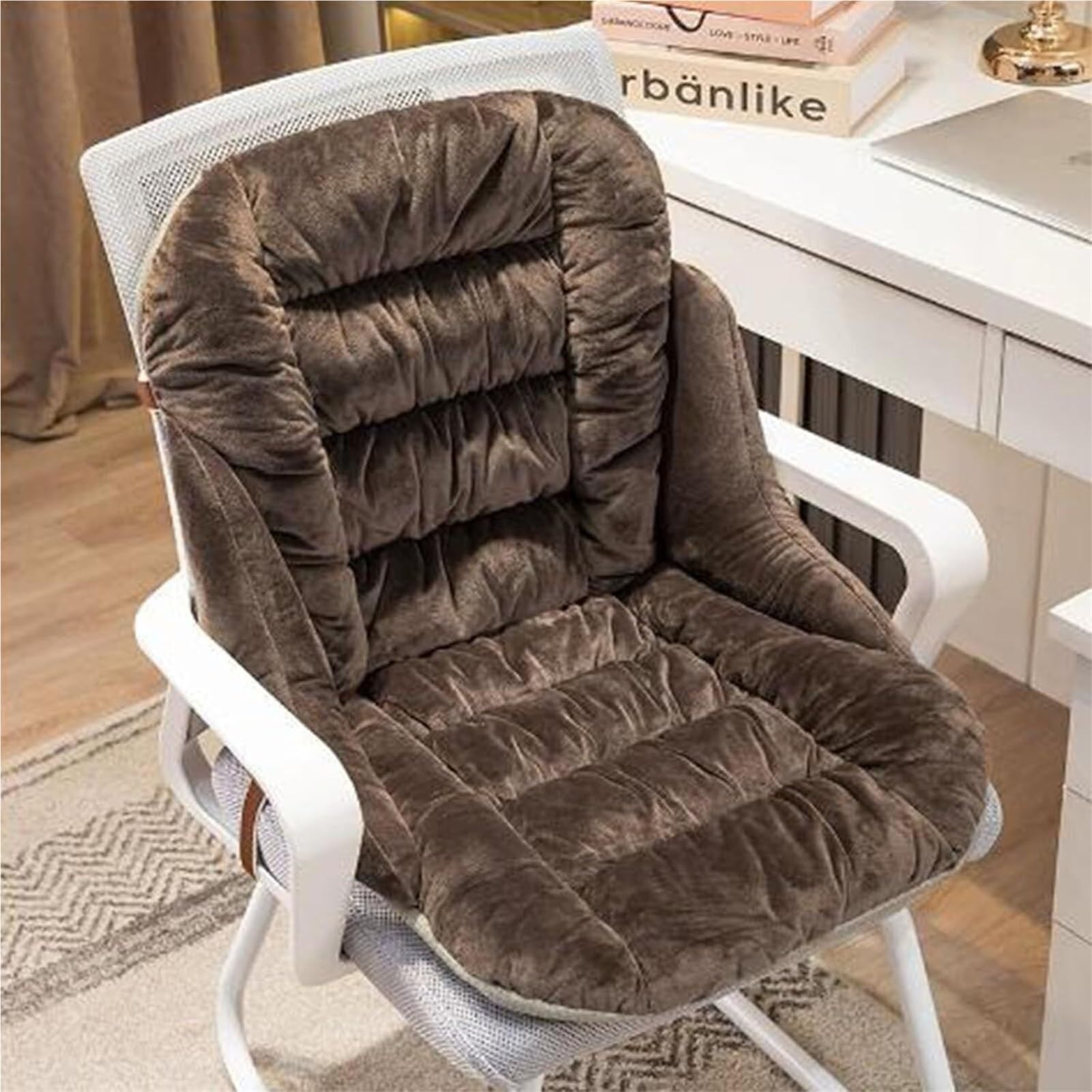 Almohadilla térmica para silla de oficina con nueve ajustes de temperatura y cuatro funciones de temporizador, cojín suave con funda extraíble, adecuado para uso doméstico