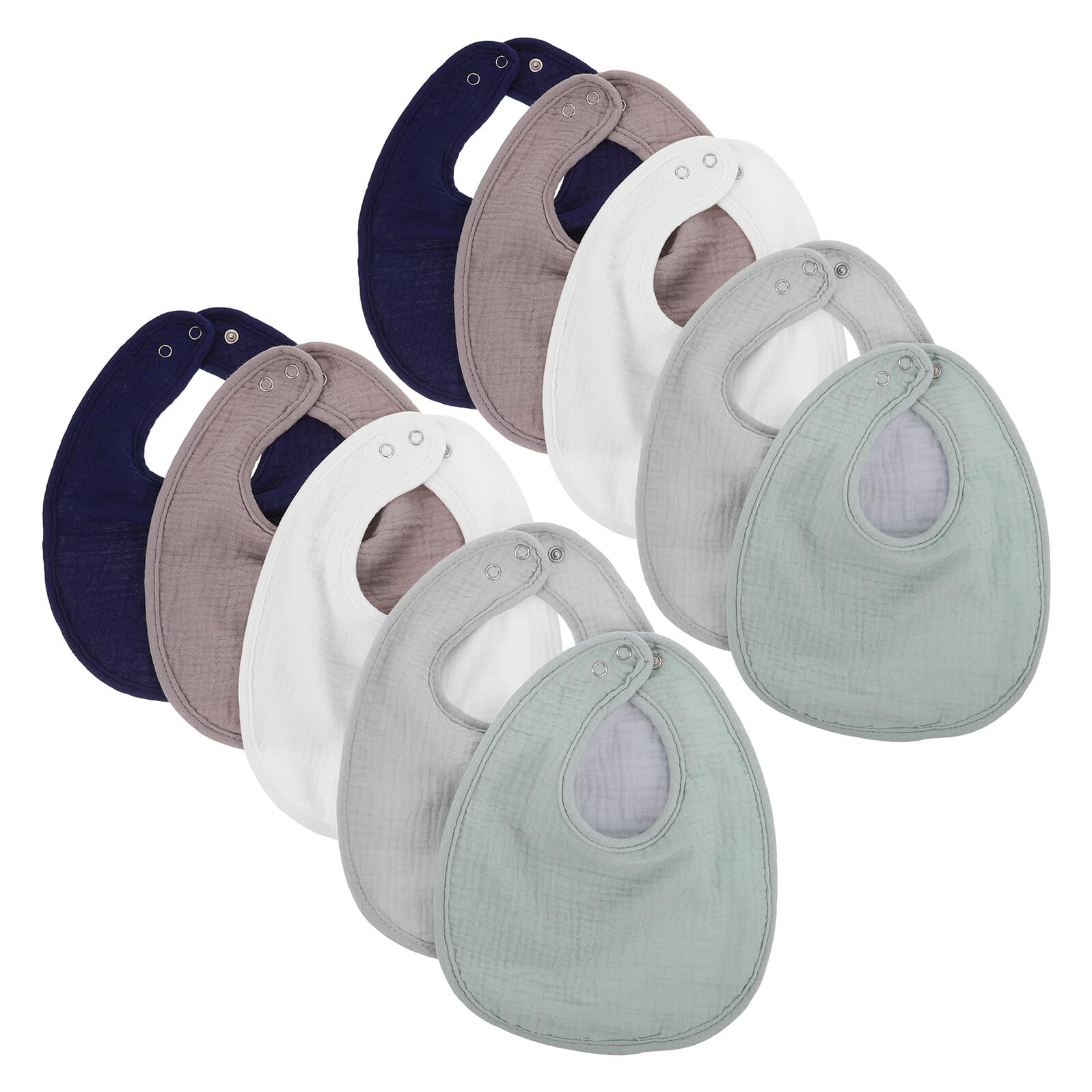 Lot de 10 Bavoirs Bandana pour Bébé en Mousseline de Coton Double Épaisseur Bavoir Anti-Bave pour -Né Unisexe Protection pour Repas Dentition et Sorties