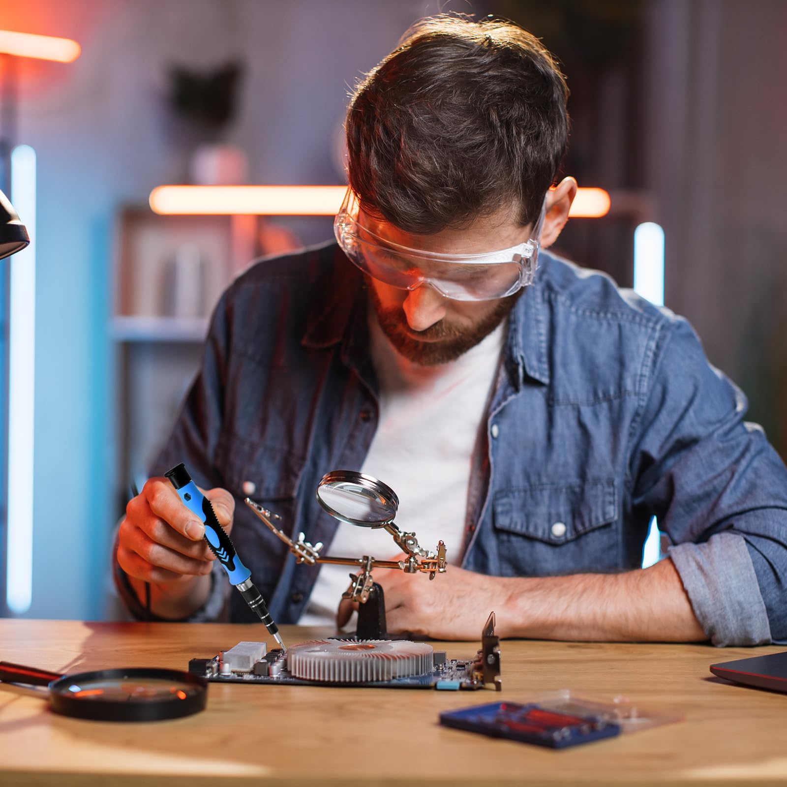 Set di cacciaviti di precisione manuali da 142 pezzi Cacciavite ergonomico per riparazione elettronica con 120 punte per la riparazione del telefono del computer tablet