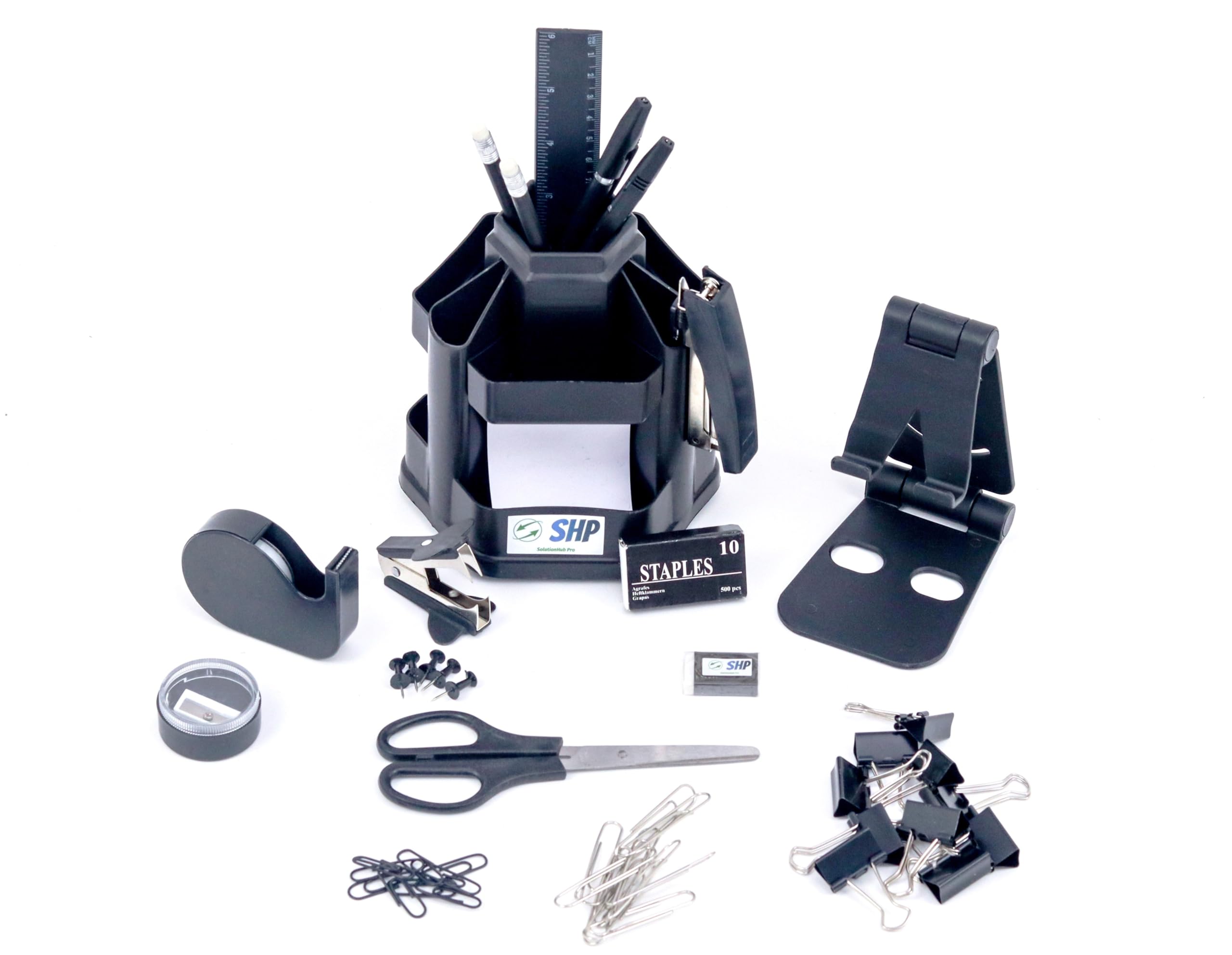 SHP Enhance Productivity 17 pcs: Complete Office Set with Desk Accessories set and office Supplies set, desk organizer set, office supplies for desk, desk stationery set for Efficient Workstations.