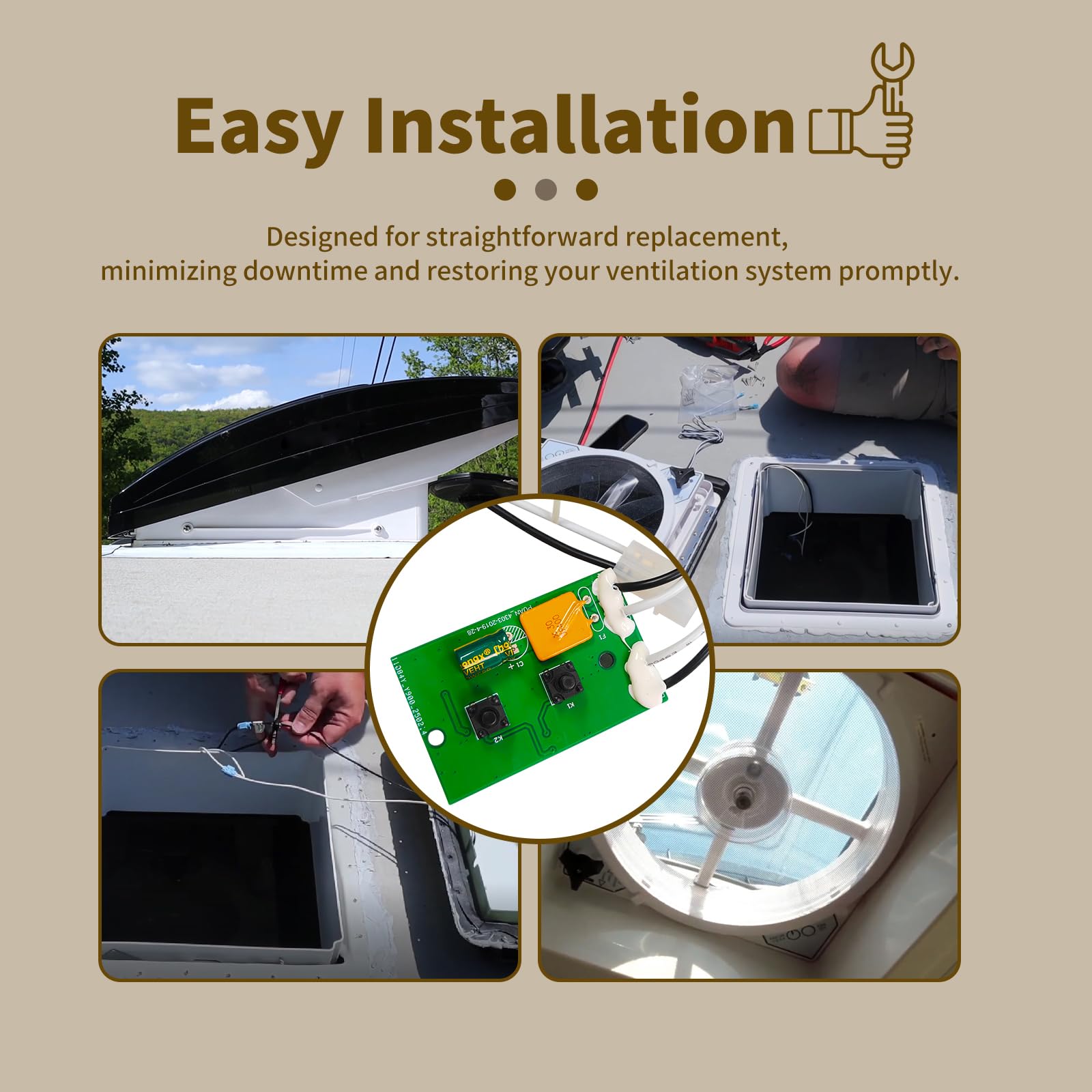 Replacement Printed Circuit Board For MaxxFan MaxxAir Deluxe RV Roof